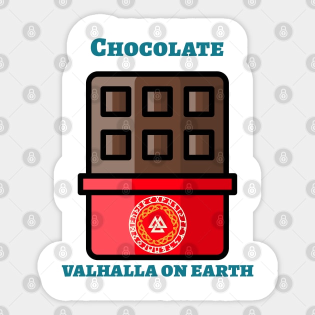 Chocolate Valhalla on earth Sticker by Poseidon´s Provisions